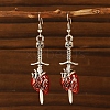 Alloy Enamel Pendant Dangle Earrings PW-WG2DBDB-01-2