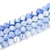 Anti-Tarnish Electroplate Glass Beads Strands GLAA-T025-6mm-14B-1