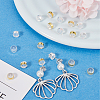 20Pcs 2 Colors Brass Rings Silicone Ear Nuts SIL-BBC0001-03-4
