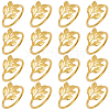 16Pcs Christmas Theme Alloy Napkin Rings AJEW-GF0013-16G-1