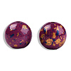 Spray Painted Resin Beads RESI-N034-19-V04-2