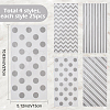 100Pcs 4 Styles Rectangle Plastic Candy Bags ABAG-WH20013-19F-2