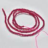 Lab Grown Red Corundum Beads Strands G-K207-01E-01-2