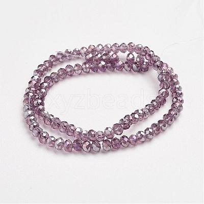 Electroplate Glass Beads Strands EGLA-D020-3x2mm-81-1