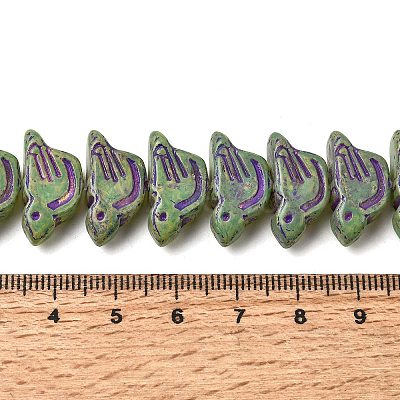 Painted Glass Beads Strands GLAA-Z021-19I-1