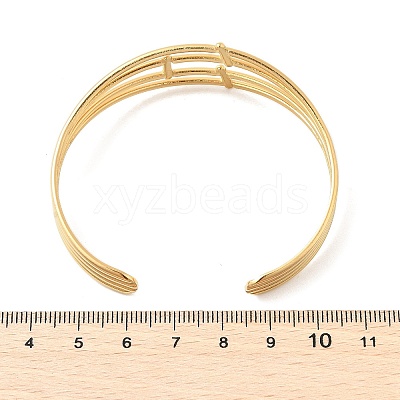 304 Stainless Steel Cuff Bangles for Women BJEW-B120-01G-02-1