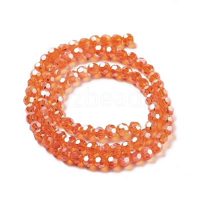 Electroplate Transparent Glass Beads Strands EGLA-A035-T4mm-A05-1