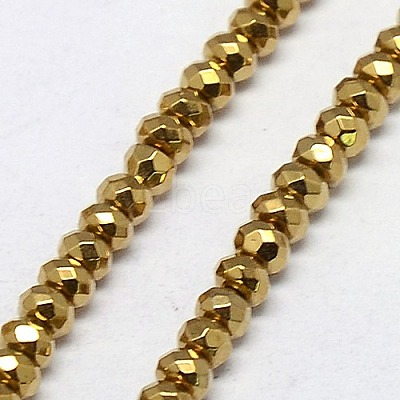 Electroplate Non-magnetic Synthetic Hematite Beads Strands G-J160-A-02-1