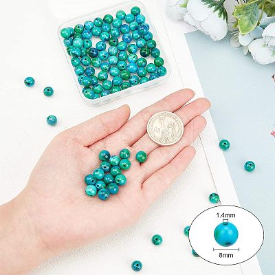 3 Strands Natural Chrysocolla Beads Strands G-OC0002-43-1