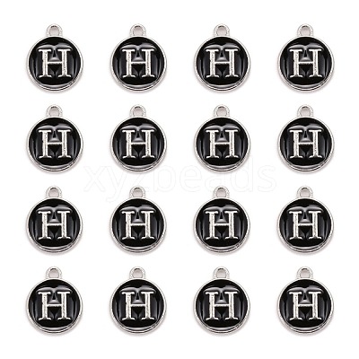 Platinum Plated Alloy Charms X-ENAM-S118-02H-P-1