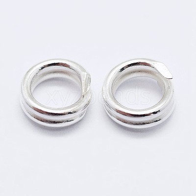 925 Sterling Silver Split Jump Rings STER-F036-01S-0.6x6mm-1