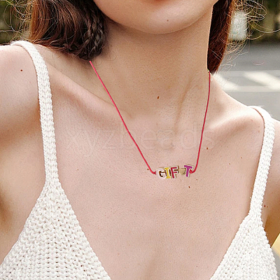 4 Bags Alloy Enamel Alphabet Beads ENAM-SC0007-70-1