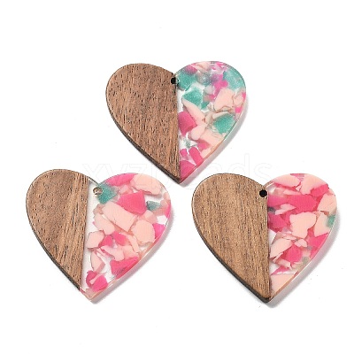 Resin and Walnut Pendants LS-FIND-R051-09B-1