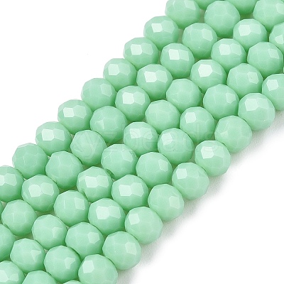Opaque Solid Color Imitation Jade Glass Beads Strands EGLA-A044-P4mm-D14-1