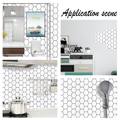 PVC 3D Anticollision Wall Stickers Brick Pattern Stickers DIY-WH0217-17A-1