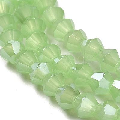 Imitation Jade Electroplate Glass Beads Strands EGLA-A039-J6mm-A01-1