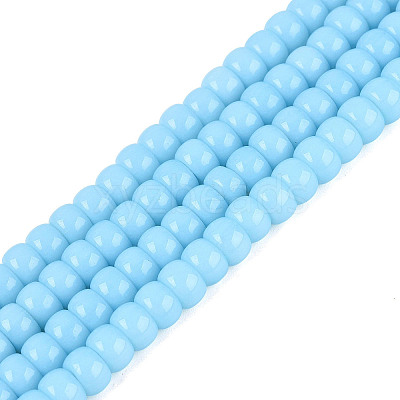 Opaque Glass Beads Strands GLAA-NH0002-B01-C09-1