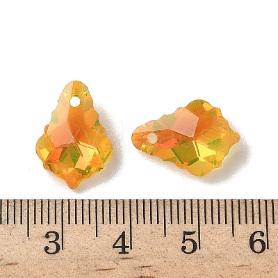 AB Color Plated Electroplate Glass Pendants EGLA-O003-06C-15-1