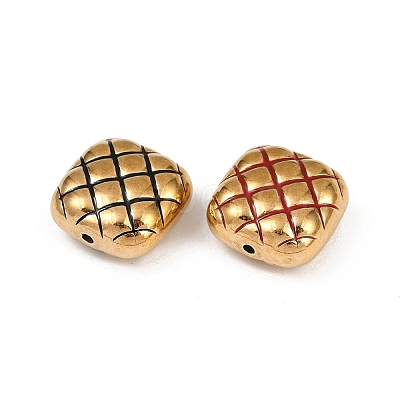 304 Stainless Steel Enamel Waffle Beads STAS-Z140-18G-1