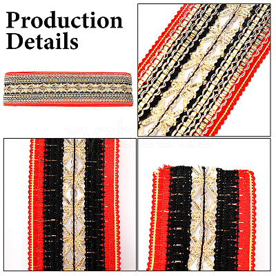 10 Yards Ethnic Style Polyester Ribbon for Sewing Decoration OCOR-CY0001-86A-1