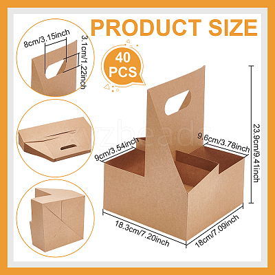 40Pcs Coffee Cup Paper Bags with Hole Handles ABAG-WA0001-02-1