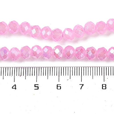 Baking Electroplate Glass Beads Strands DGLA-A039-J8mm-B18-1