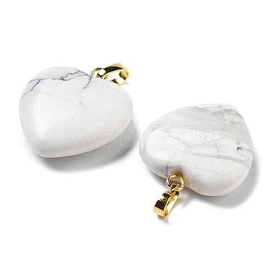 Natural Howlite Pendants G-G956-B28-G-1