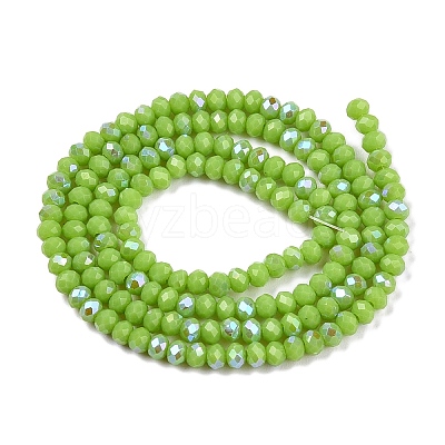 Electroplate Opaque Solid Color Glass Beads Strands LS-EGLA-A044-P1mm-L30-1