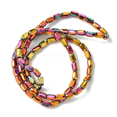 Electroplate Glass Beads Strands GLAA-Q101-02A-FP02-1