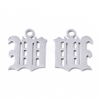 Tarnish Resistant 201 Stainless Steel Pendants STAS-N091-40W-1