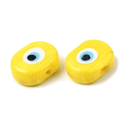 Handmade Evil Eye Lampwork Beads LAMP-G168-02-01-1