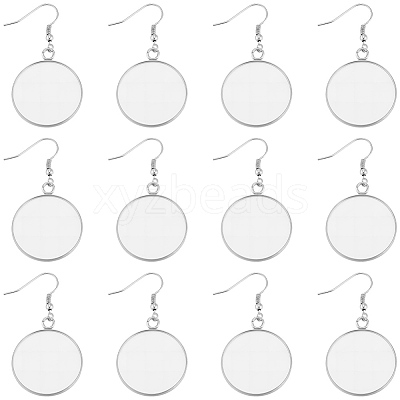 60Pcs 304 Stainless Steel Earring Hooks STAS-BBC0009-93D-1