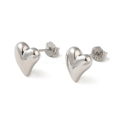 Anti-Tarnish 925 Sterling Silver Stud Earrings for Women EJEW-E307-11P-1