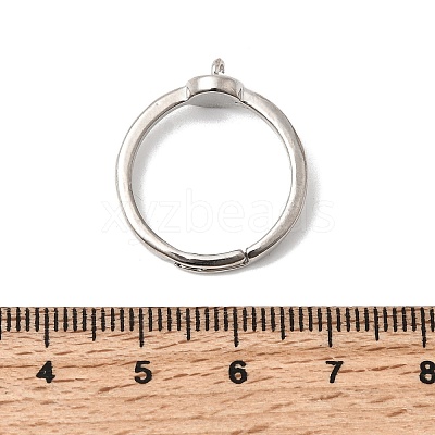 Brass Adjustable Finger Ring Setting KK-P343-02P-1