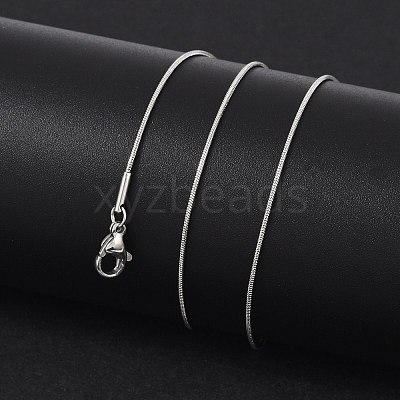 Non-Tarnish 304 Stainless Steel Snake Chain Necklaces NJEW-D285-02P-1