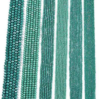 Electroplate Glass Beads Strands EGLA-A044-P6mm-A31-1