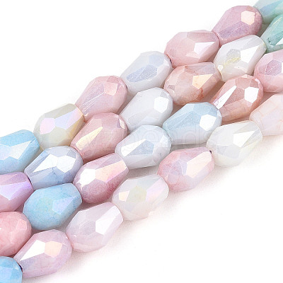 Anti-Tarnish Electroplate Glass Beads Strands GLAA-T025-13A-02-1