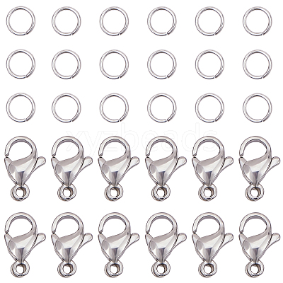 304 Stainless Steel Lobster Claw Clasps STAS-PH0019-51P-1