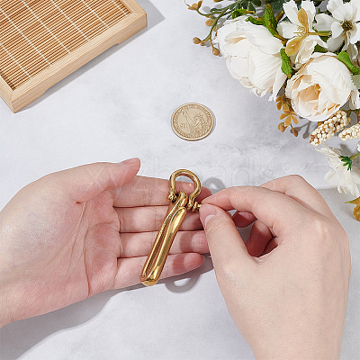 2Pcs Brass Shackle Clasps KK-WR0001-56-1