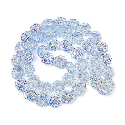 Electroplate Glass Bead Strands GLAA-S387-01D-1