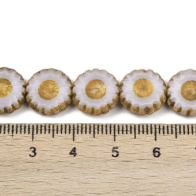 Czech Pressed Glass Beads GLAA-I061-21-1