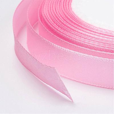 Breast Cancer Pink Awareness Ribbon Making Materials Single Face Satin Ribbon RC12mmY004-1