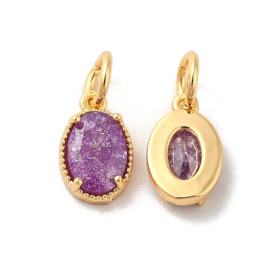 Real 18K Gold Plated Brass Micro Pave Cubic Zirconia Pendants KK-M243-07G-05-1