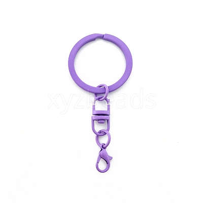 Spray Painted Iron Keychain Swivel Clasps FIND-WH0111-355I-1