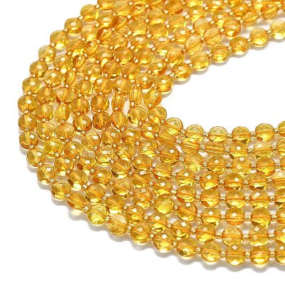 Synthetic Citrine Beads Strands G-K389-B76-01-1