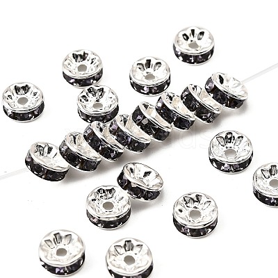 Brass Grade A Rhinestone Spacer Beads RB-A014-Z8mm-18S-1