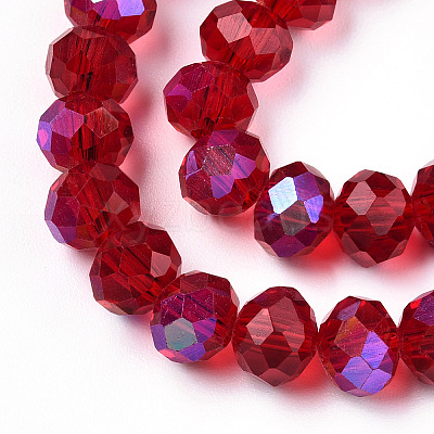 Electroplate Glass Beads Strands X1-EGLA-A034-T4mm-L20-1