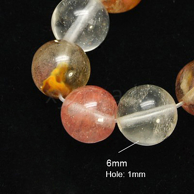 Tigerskin Glass Beads Strands G-G152-6mm-3-1