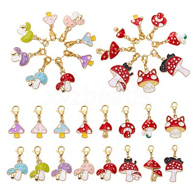 Alloy Enamel Pendant Decoration HJEW-SW00022-01-1