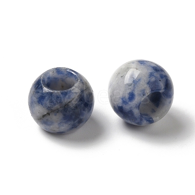 Natural Blue Spot Jasper European Beads G-N342-03D-1